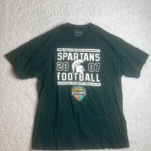2007 Michigan state‎ football green tshirt college football Spartans